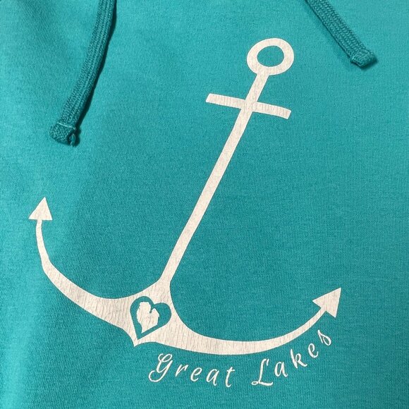 Champion Hoodie Youth XL "Great Lakes" Anchor - Blue / Turquoise - Picture 3 of 14